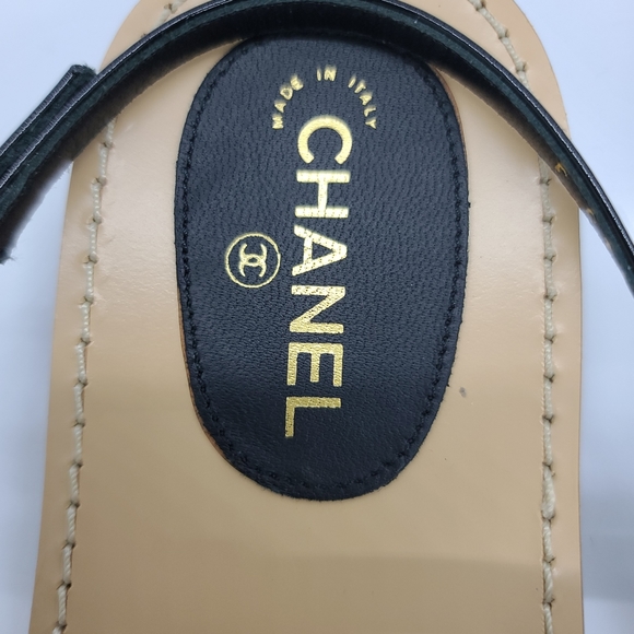 Chanel CC Thong Cage Sandals, 37.5 NIB - Picture 5 of 6
